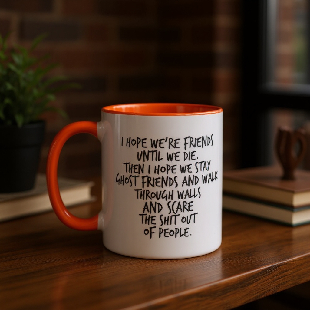 Dark Humor Friendship Gift - I Hope We Stay Ghost Friends Mug