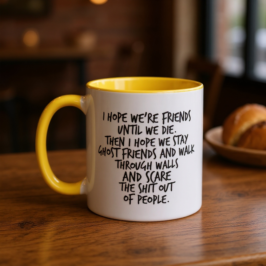 Dark Humor Friendship Gift - I Hope We Stay Ghost Friends Mug