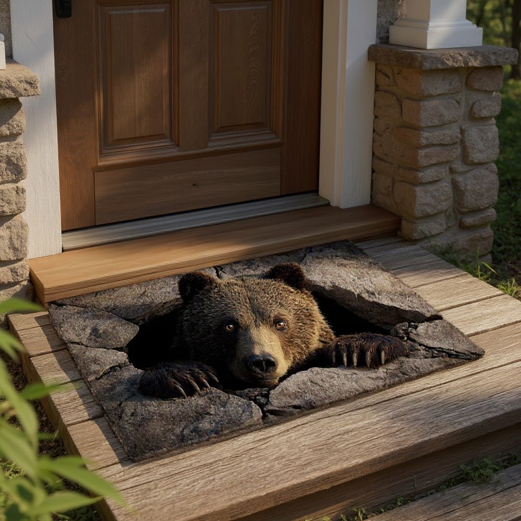 Forest Den Watcher - 3D Illusion Area Rug - H628