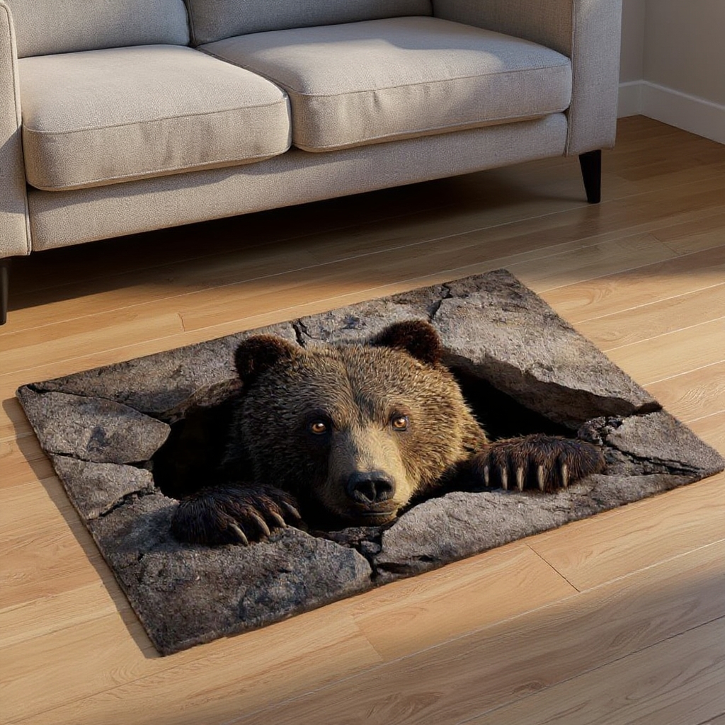 Forest Den Watcher - 3D Illusion Area Rug - H628