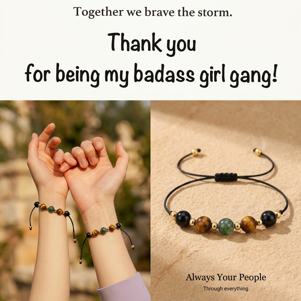 Girl Gang Courage & Strength Crystal Bracelet