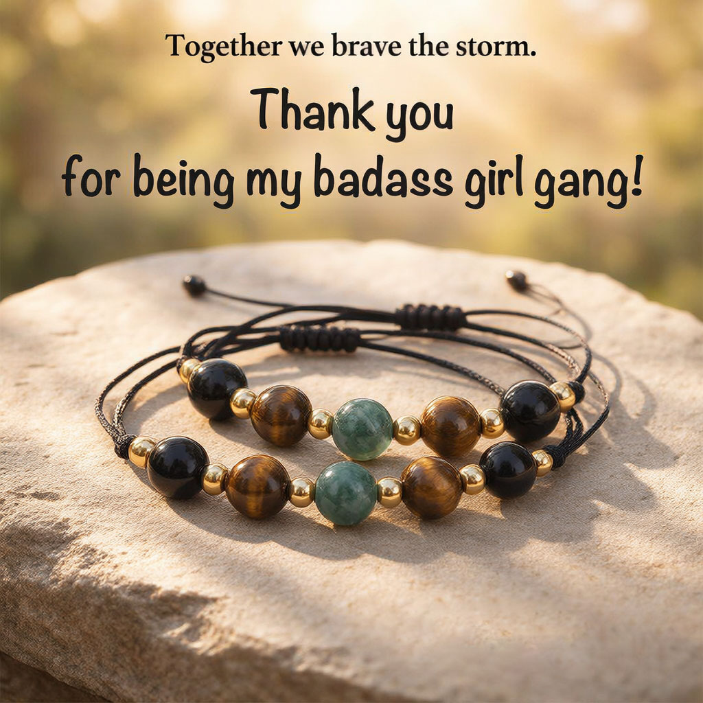 Girl Gang Courage & Strength Crystal Bracelet