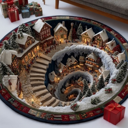 Christmas Wonderland Round Rug - H712