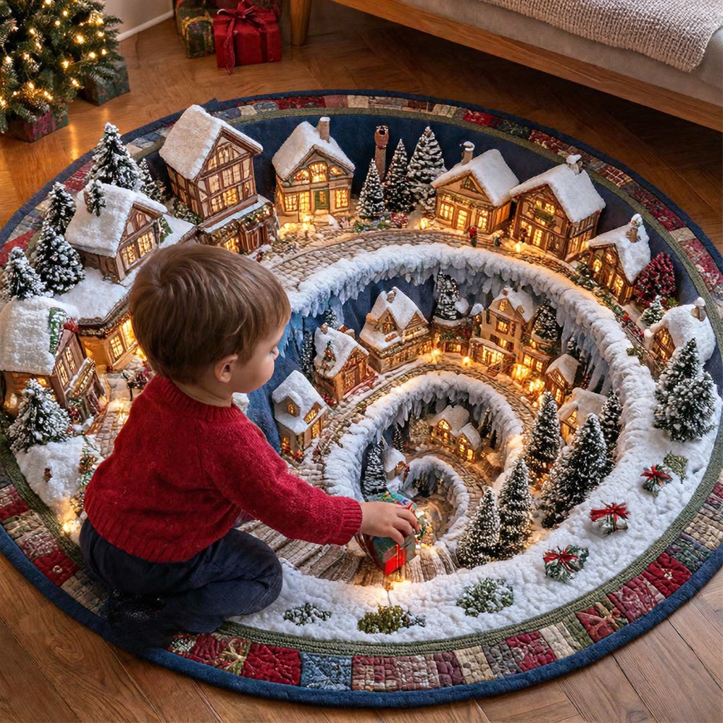 Christmas Wonderland Round Rug - H712
