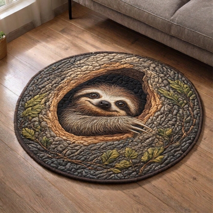 Sloth In The Hollow Round Rug - HR004