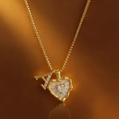 Personalized Initial Heart Necklace
