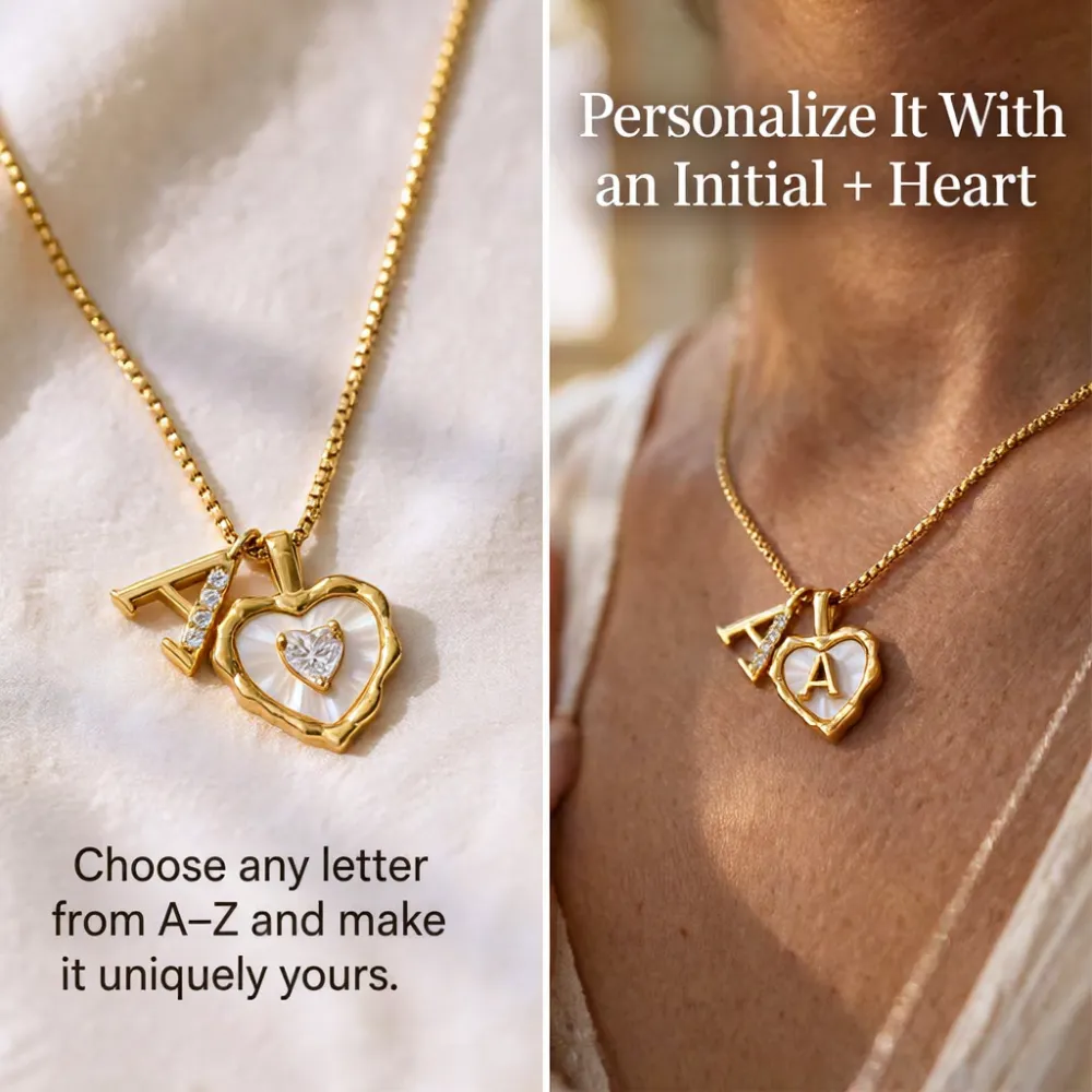 Personalized Initial Heart Necklace