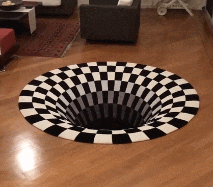 Vortex Illusion Rug - Minimalist Nordic