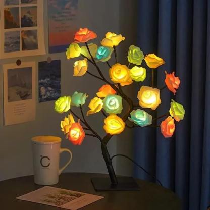 Rose Flower Tree Night Light – USB LED Table Lamp