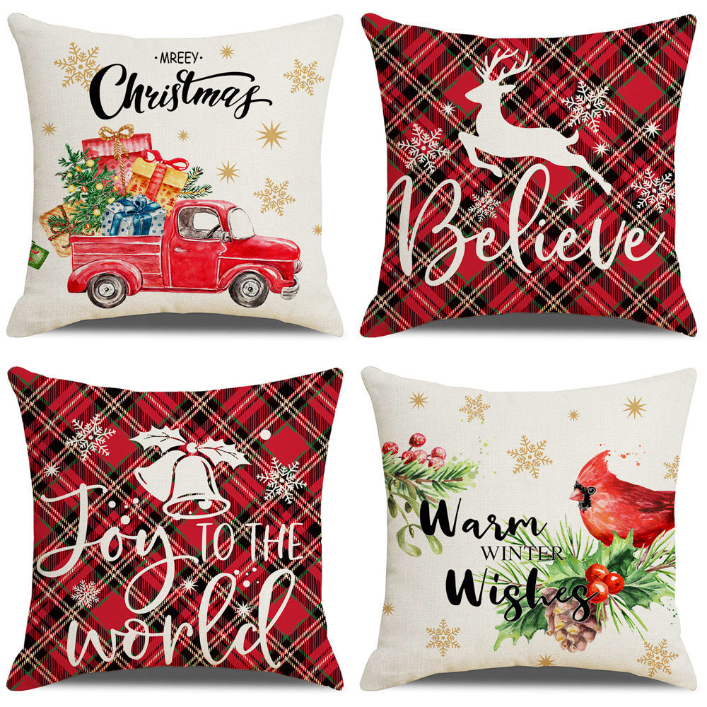 4-Piece Christmas Pillow Cover Set - PC031