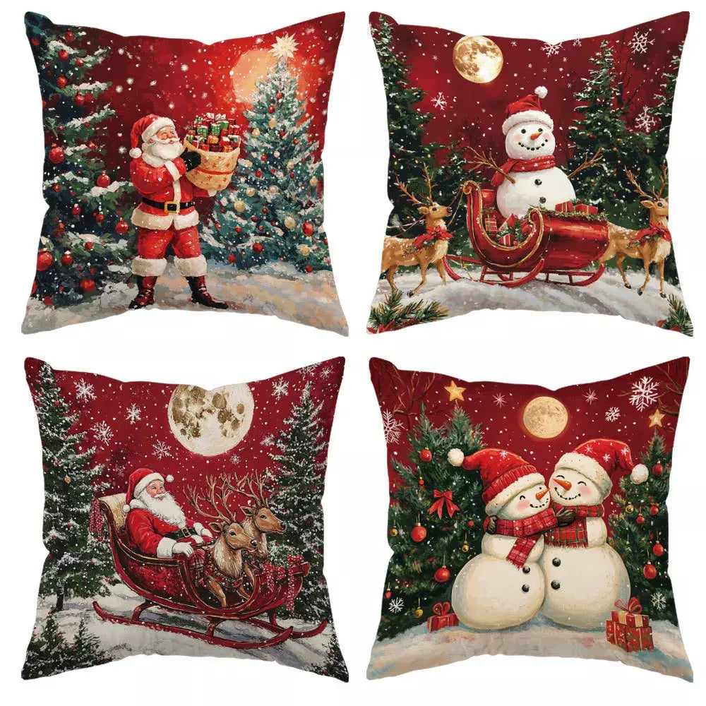 4-Piece Christmas Pillow Cover Set - PC003