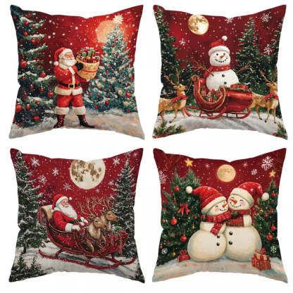 4-Piece Christmas Pillow Cover Set - PC003
