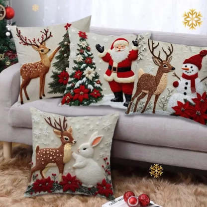 Christmas throw pillow covers for seasonal home decoration