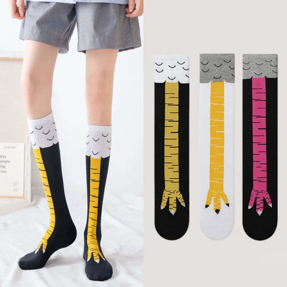 Chicken feet novelty calf socks