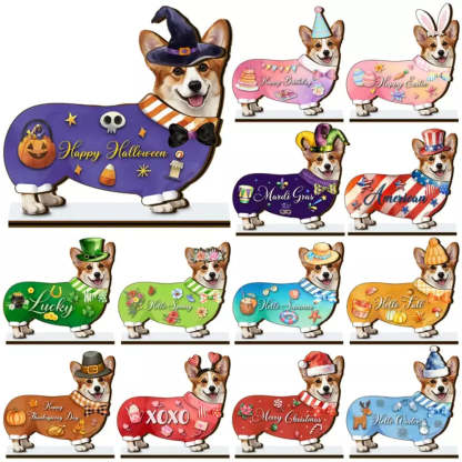 Magnetic seasonal animal tabletop decor with interchangeable designs