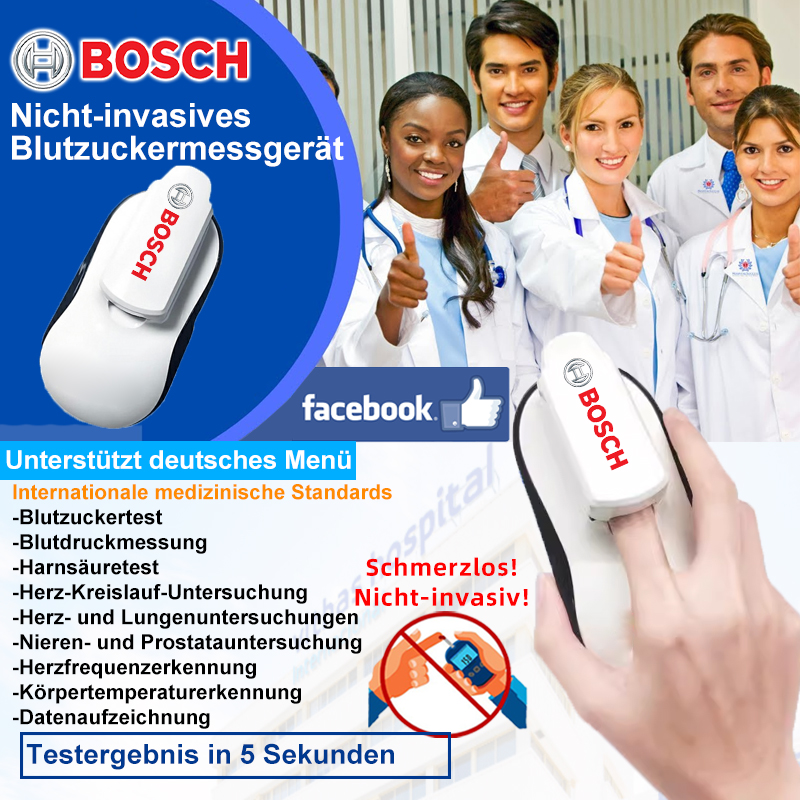 [Sonderangebot 2025] Das neueste schmerzfreie, nicht-invasive Blutzuckermessgerät von Bosch Medical
