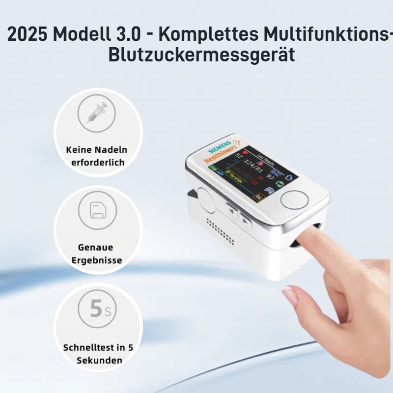🔥 Beliebteste Produkte mit großen Preisnachlässen🔥 Das Blutzuckermessgerät von Siemens kann Ihre Herzfrequenz, Ihren Blutdruck und Ihren Blutzucker überwachen