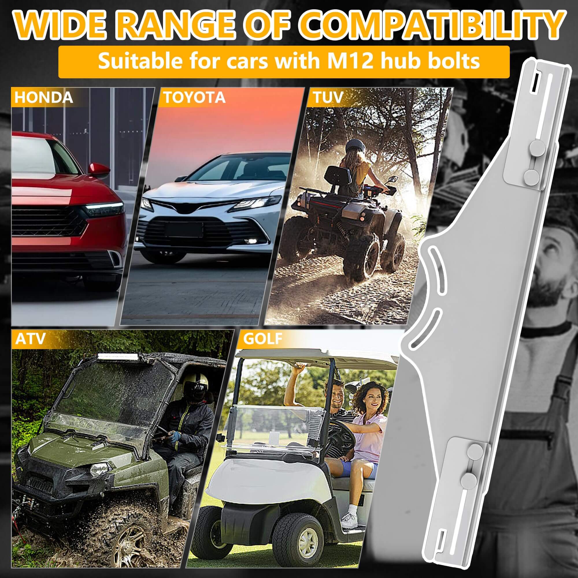 Toe Alignment Tool Toe Plates Wheel Alignment Tool Automotive with 2 Tape Measures and 1 Digital Angle Finder Provides Accurate Fast Wheel Alignment Measurements for Car, ATV, UTV