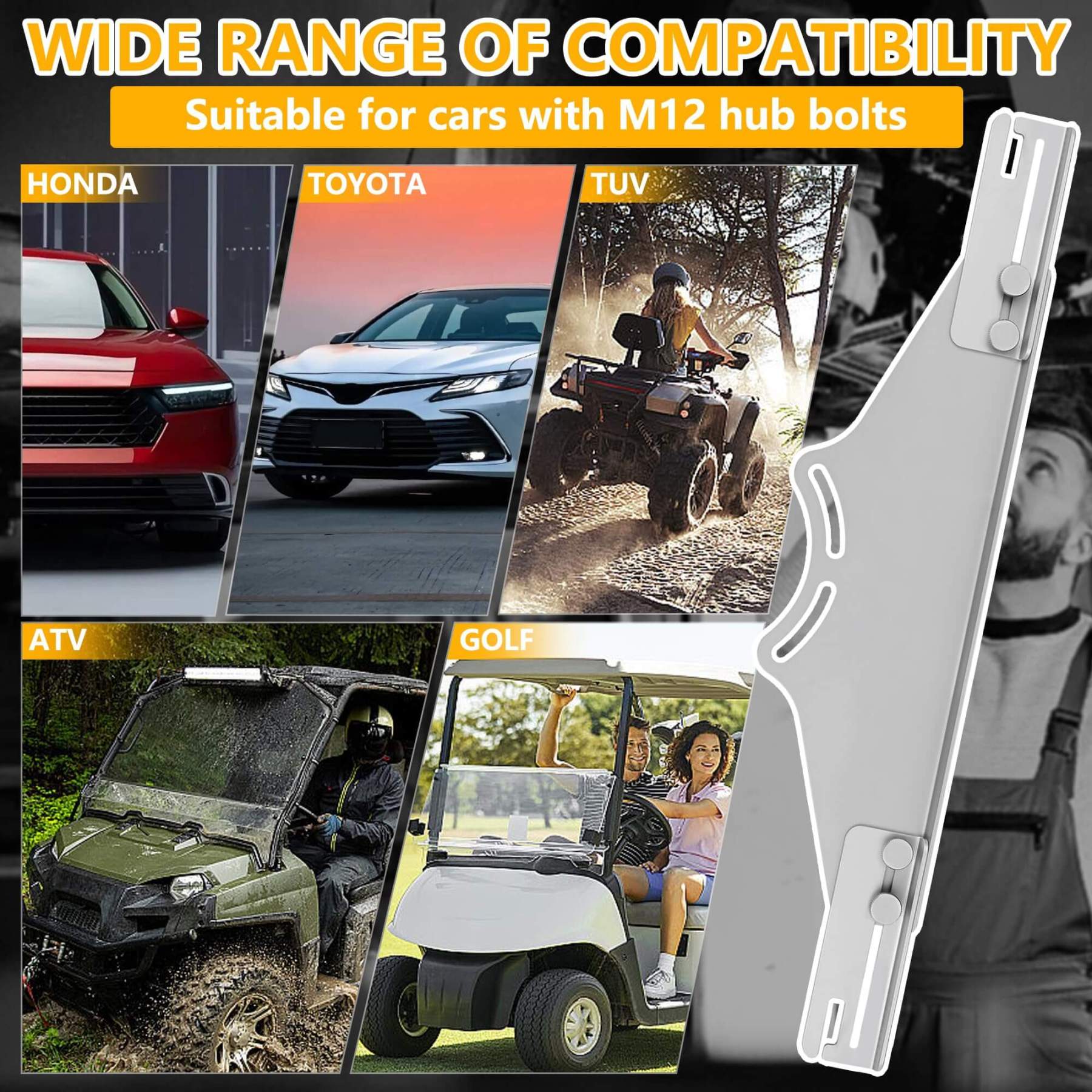 Toe Alignment Tool Toe Plates Wheel Alignment Tool Automotive with 2 Tape Measures and 1 Digital Angle Finder Provides Accurate Fast Wheel Alignment Measurements for Car, ATV, UTV