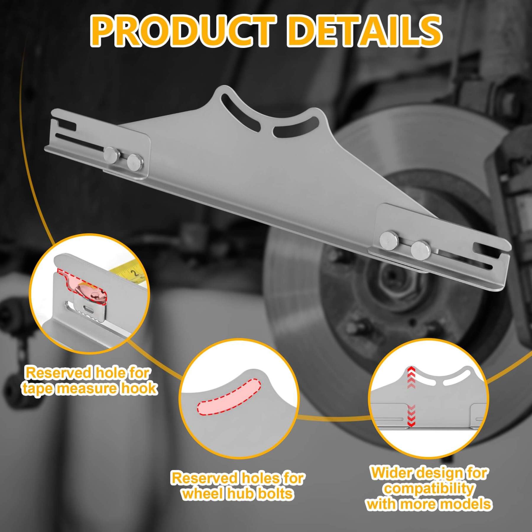 Toe Alignment Tool Toe Plates Wheel Alignment Tool Automotive with 2 Tape Measures and 1 Digital Angle Finder Provides Accurate Fast Wheel Alignment Measurements for Car, ATV, UTV