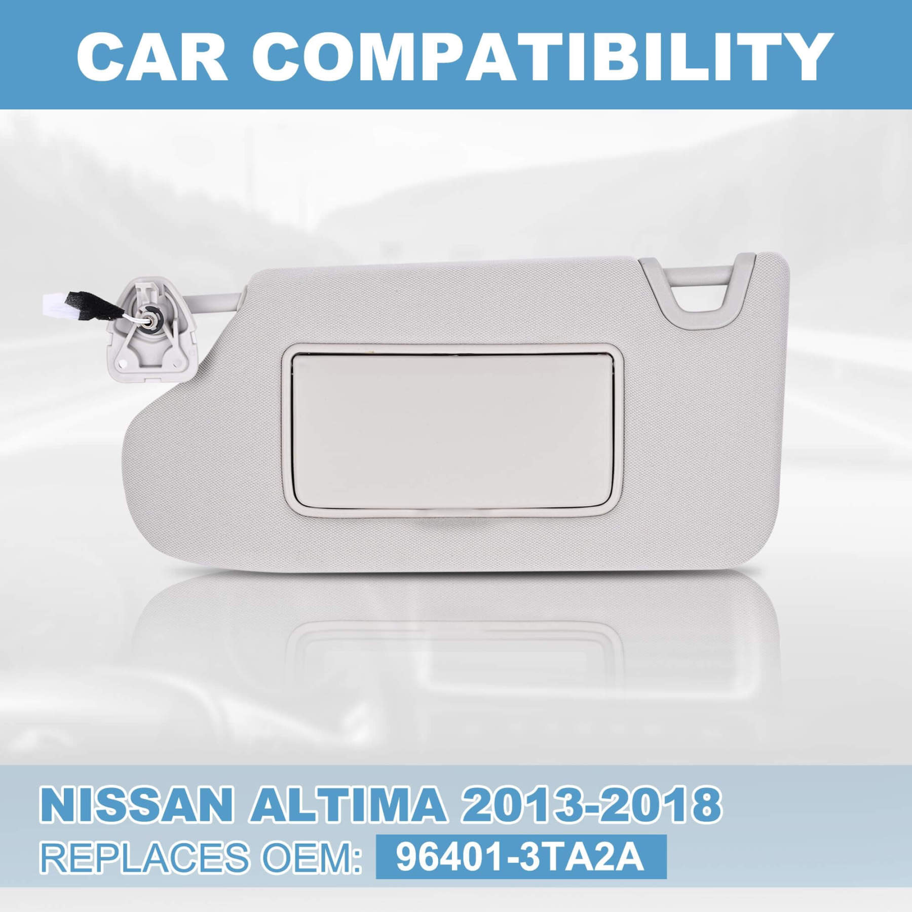 PHATRIP Driver Left Side Sun Visor Compatible with Nissan Altima 