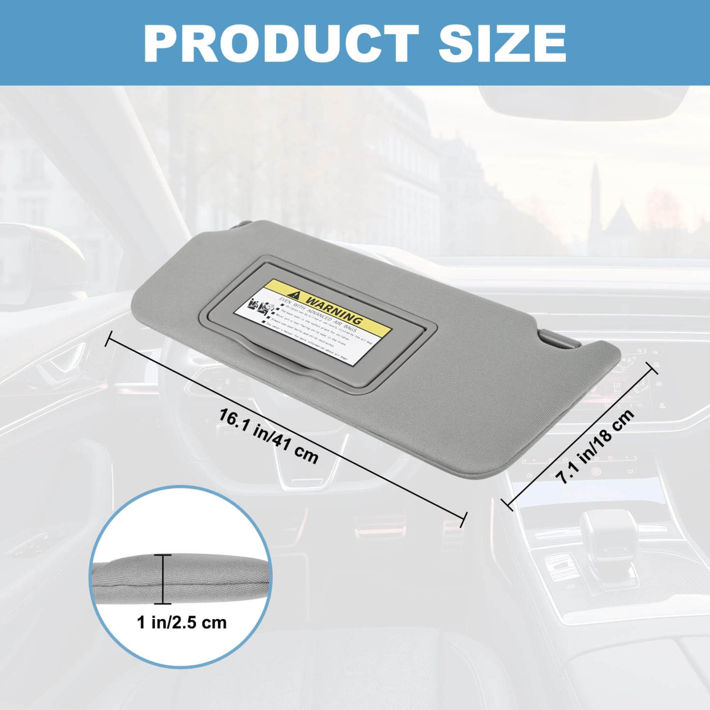 PHATRIP Driver Left Side Sun Visor with Light Compatible with Honda Accord