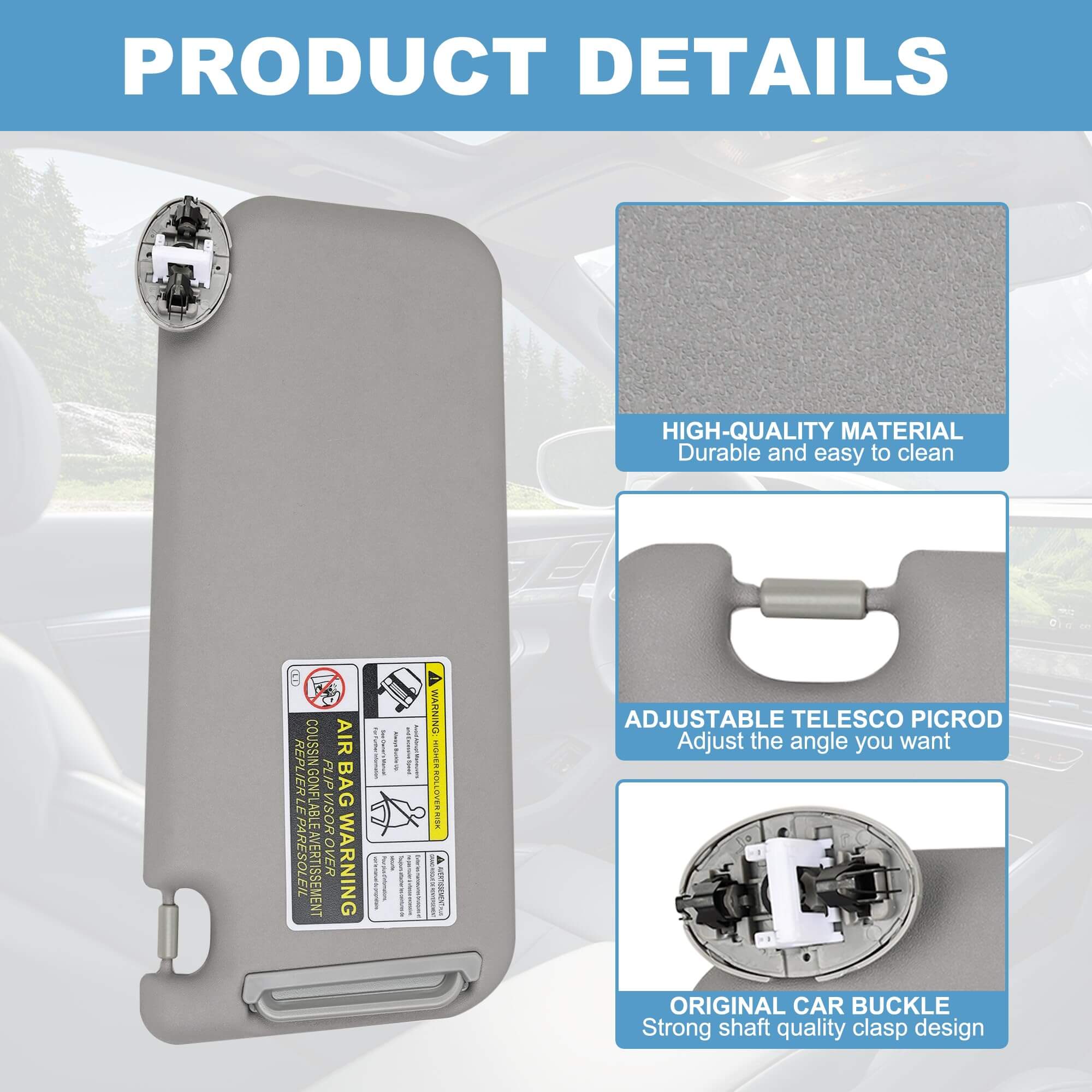 PHATRIP Driver Left Side Sun Visor Compatible with Toyota RAV4