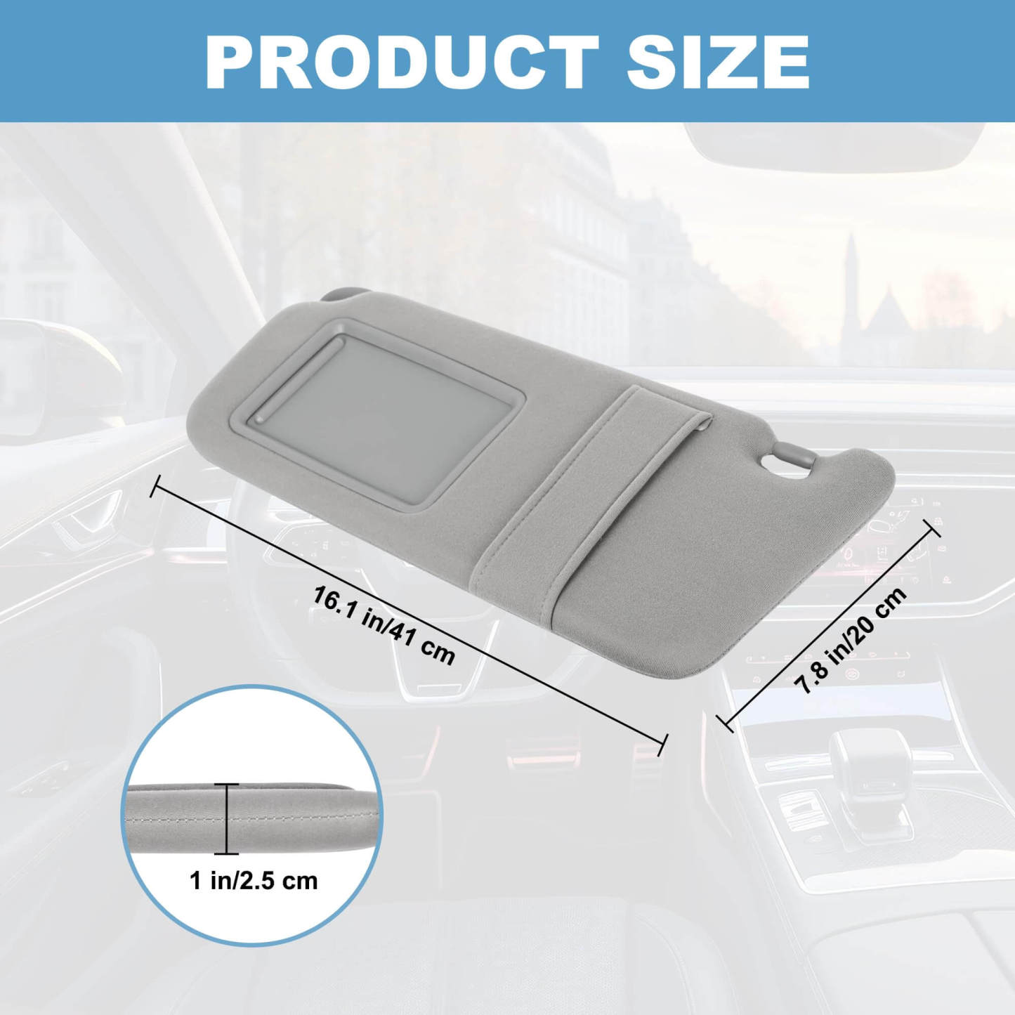 PHATRIP Driver Left Side Sun Visor without Light Compatible with Toyota Camry