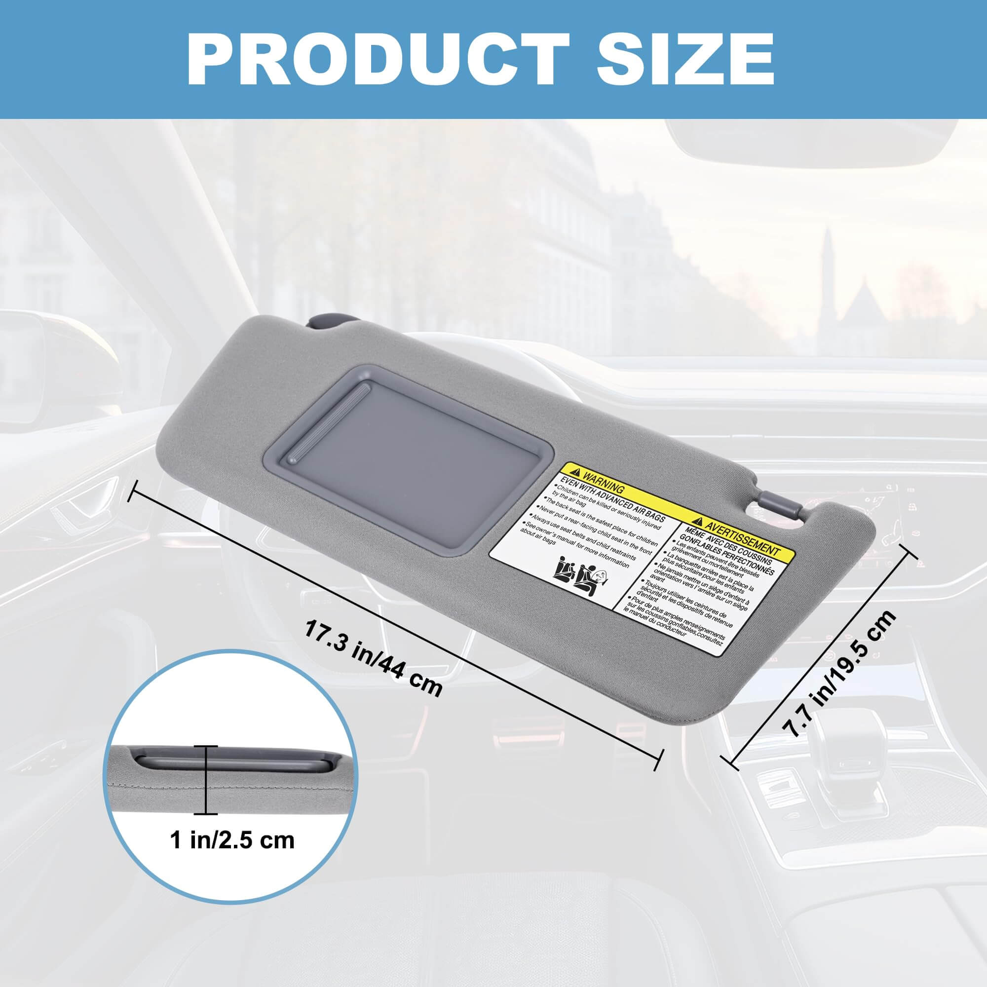 PHATRIP Driver Left Side Sun Visor Compatible with Toyota Tacoma