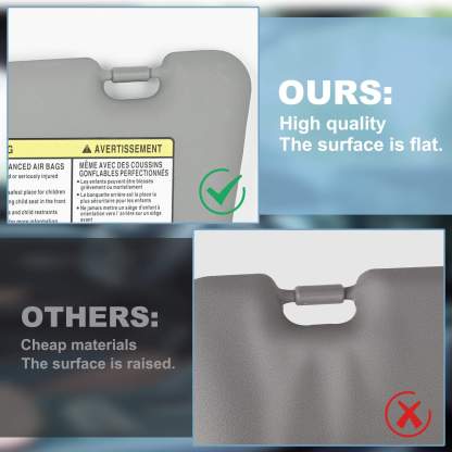 PHATRIP Right Passenger Side Sun Visor with Light Compatible with Toyota Highlander