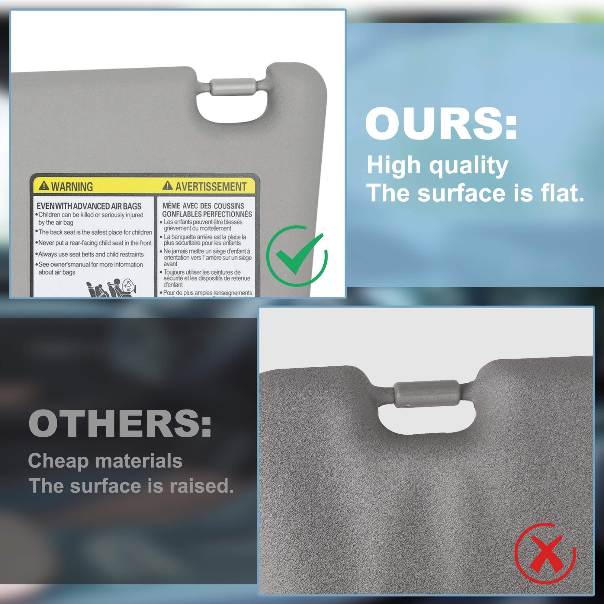 PHATRIP Right Passenger Side Sun Visor Compatible with Toyota RAV4