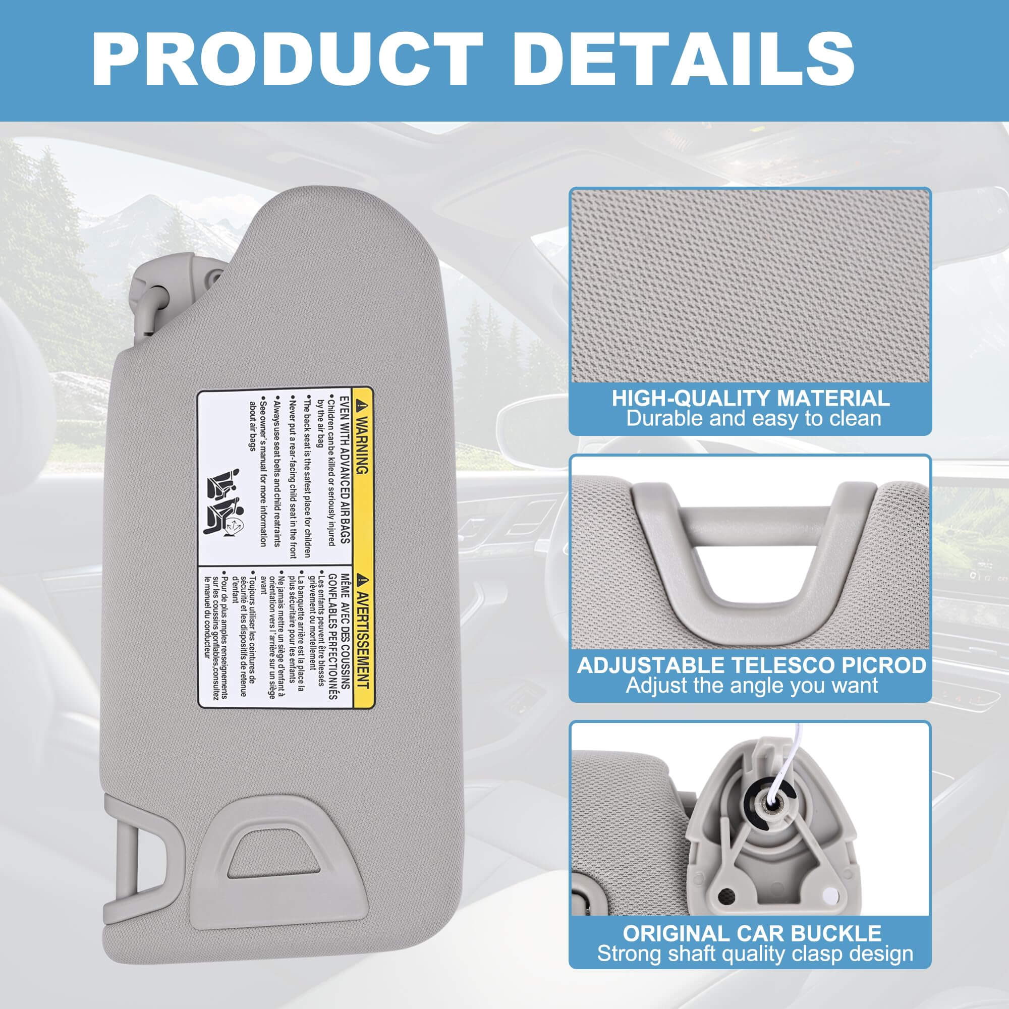 PHATRIP Driver Left Side Sun Visor Compatible with Nissan Altima 