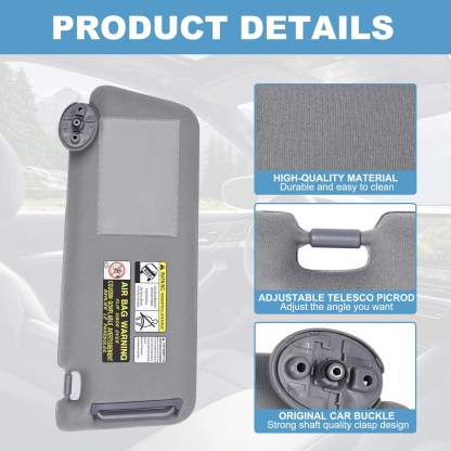PHATRIP Driver Left Side Sun Visor Compatible with Toyota Tacoma
