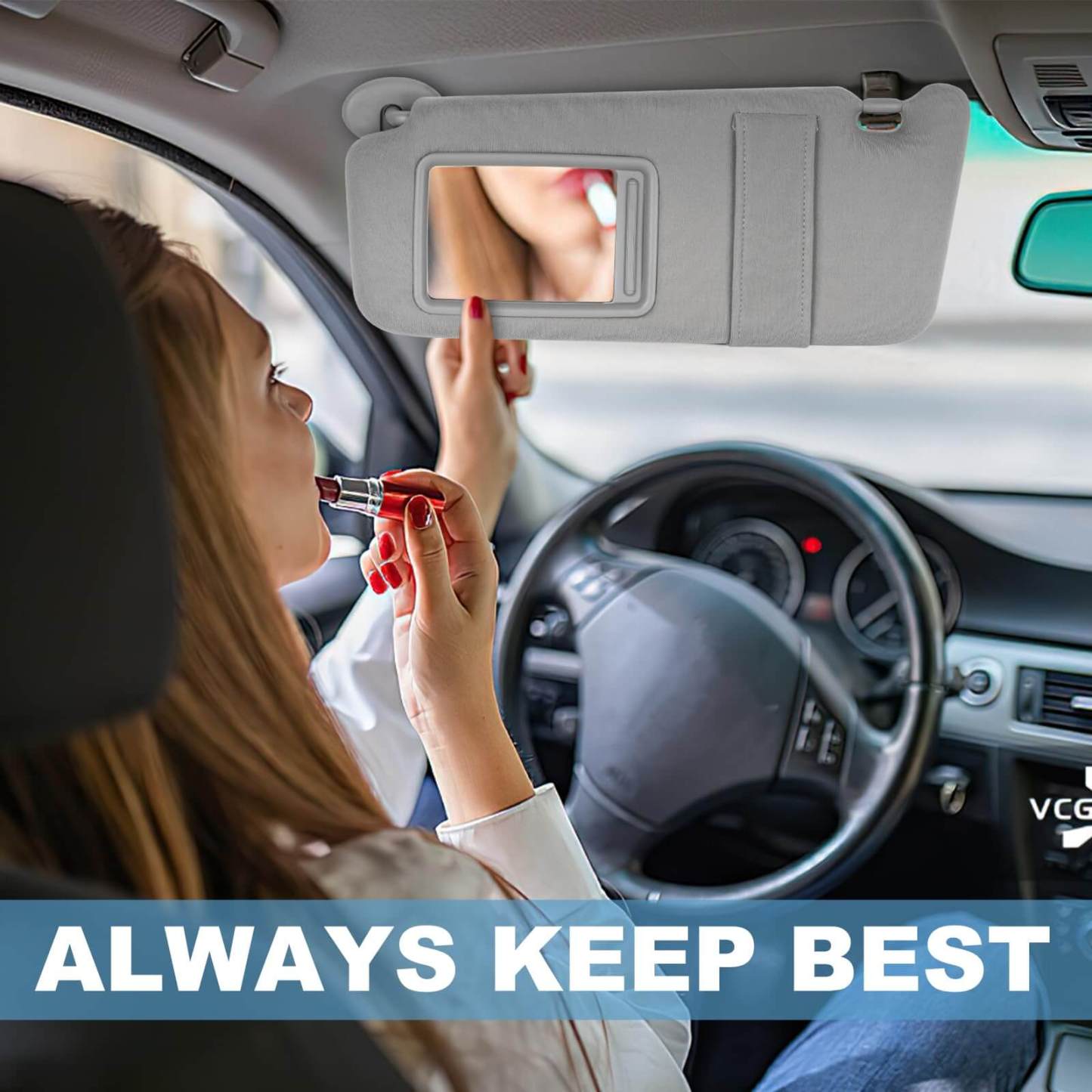 PHATRIP Driver Left Side Sun Visor without Light Compatible with Toyota Camry