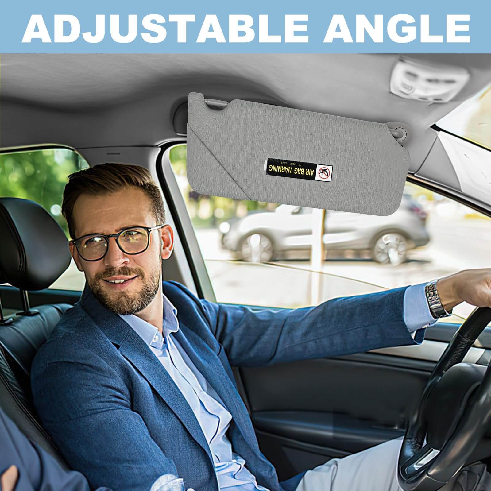 PHATRIP Driver Left Side Sun Visor with Light Compatible with Honda Accord