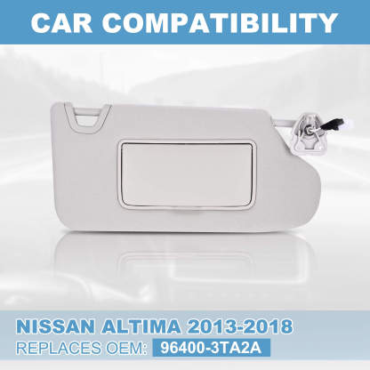 PHATRIP Right Passenger Side Sun Visor Compatible with Nissan Altima