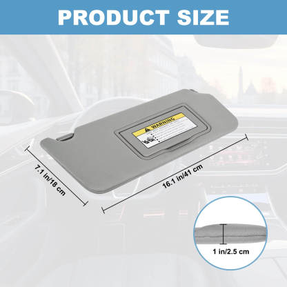 PHATRIP Right Passenger Side Sun Visor with Light Compatible with Honda Accord