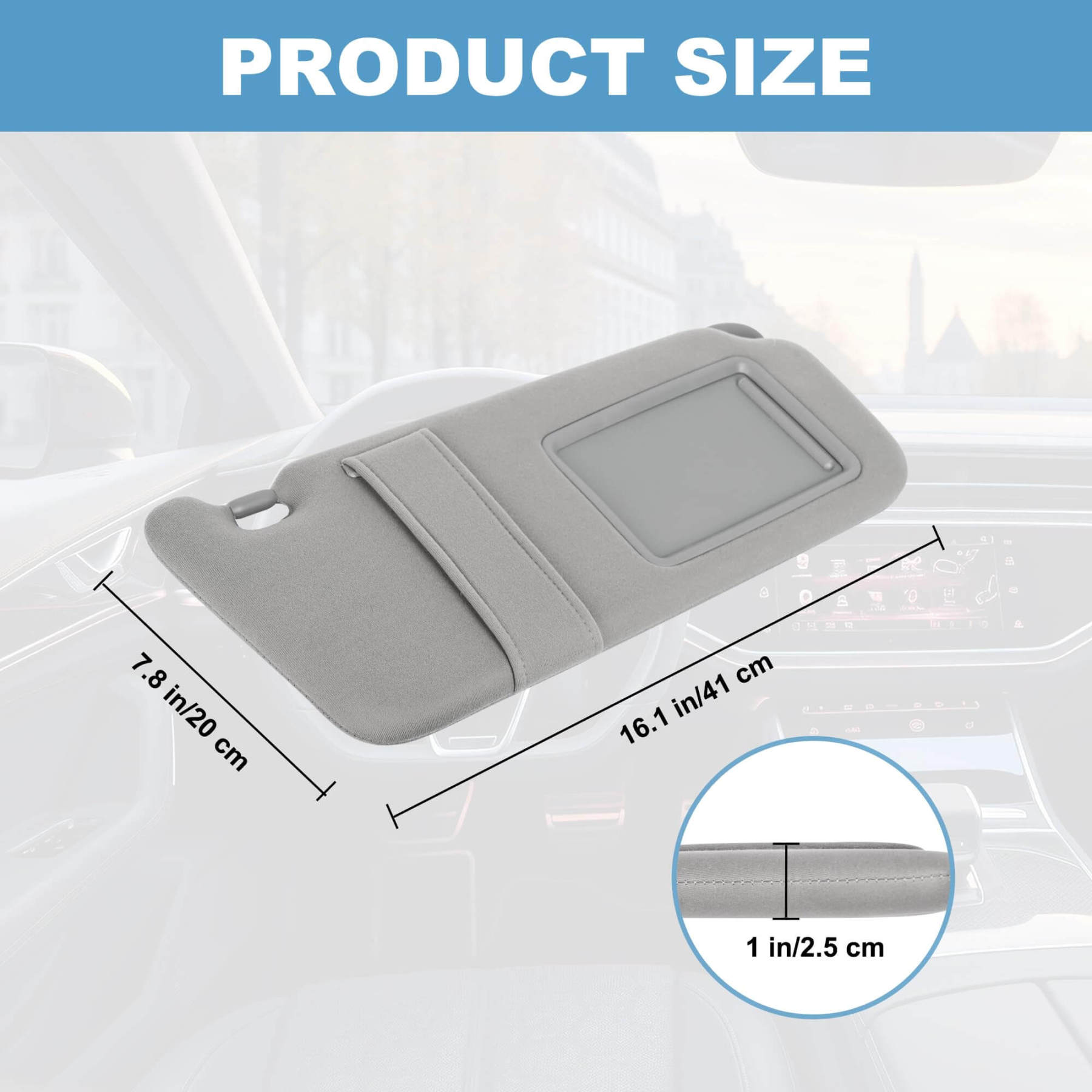 PHATRIP Right Passenger Side Sun Visor without Light Compatible with Toyota Camry