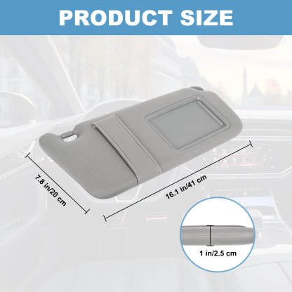 PHATRIP Right Passenger Side Sun Visor without Light Compatible with Toyota Camry