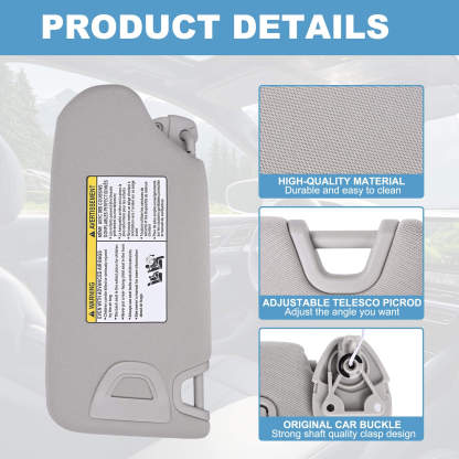 PHATRIP Right Passenger Side Sun Visor Compatible with Nissan Altima