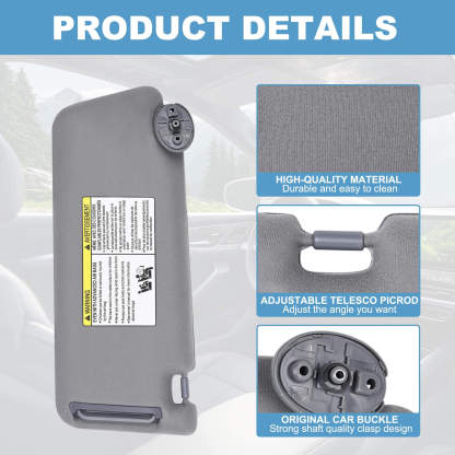 PHATRIP Right Passenger Side Sun Visor Compatible with Toyota Tacoma