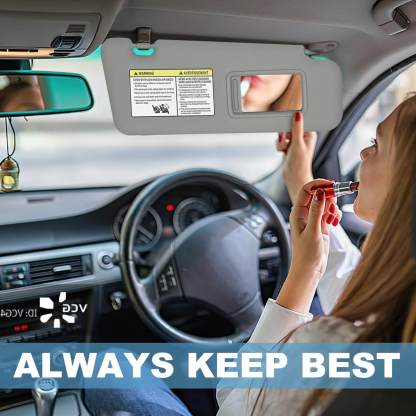 PHATRIP Right Passenger Side Sun Visor with Light Compatible with Toyota Highlander