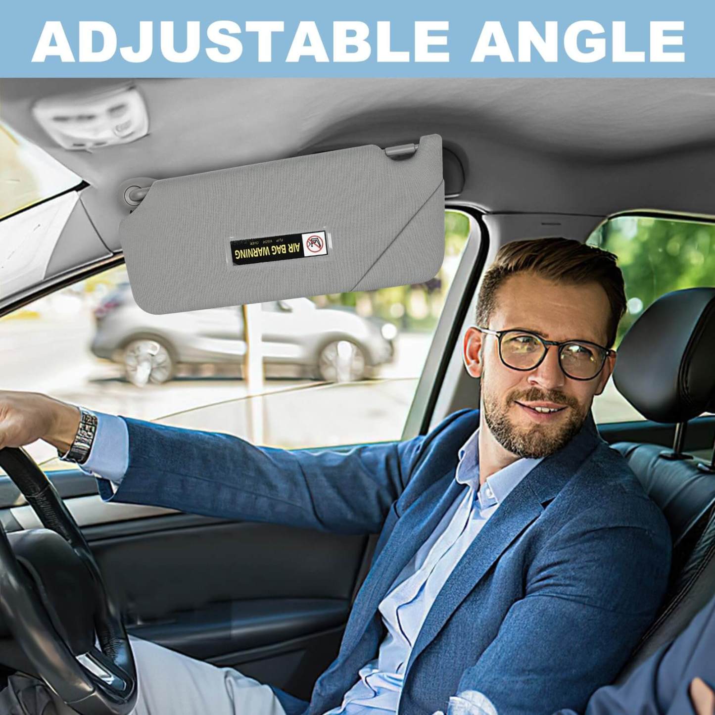 PHATRIP Right Passenger Side Sun Visor with Light Compatible with Honda Accord