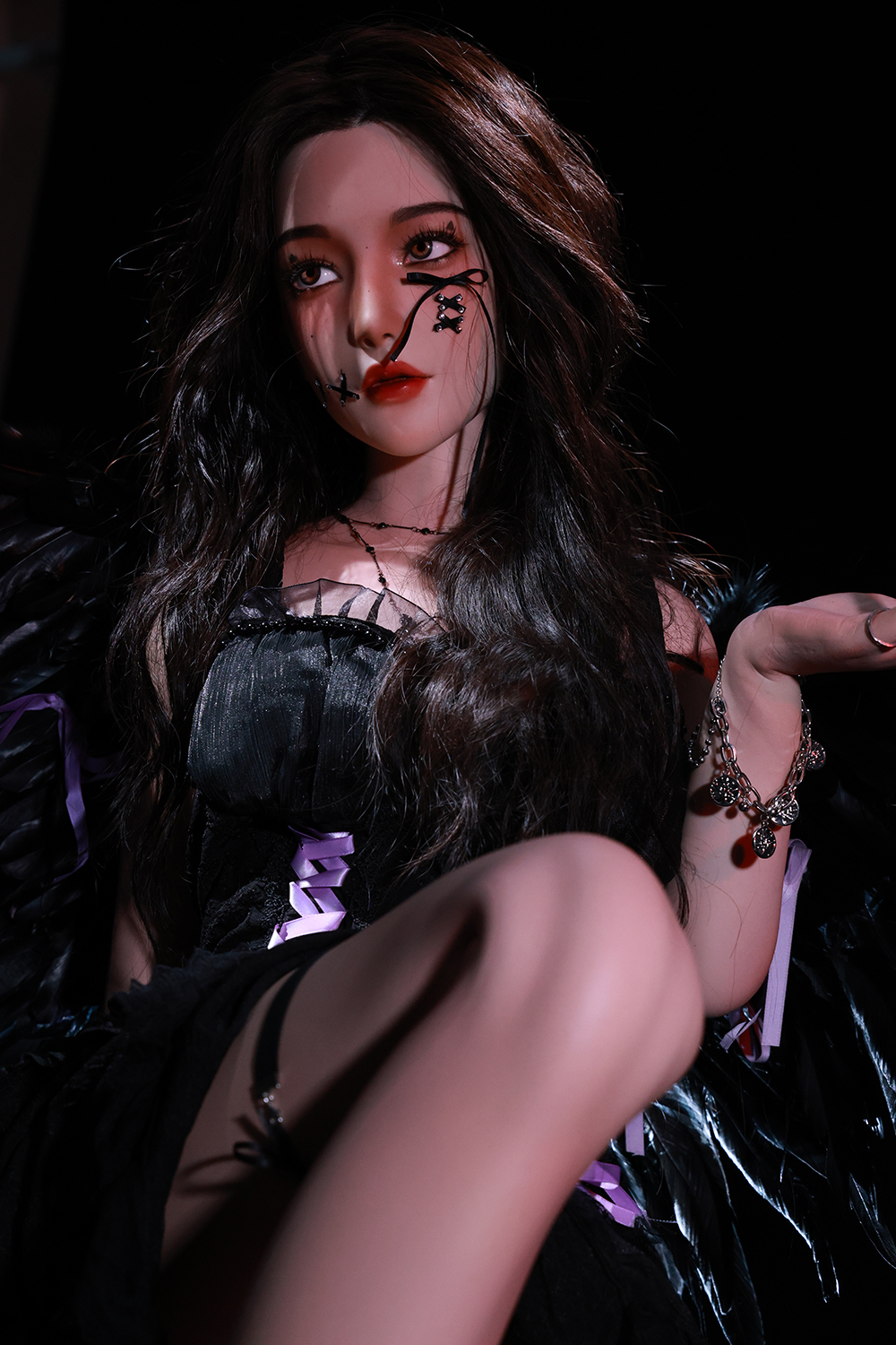 168cm D-Cup Silicone Sex Doll - Rylana | Dark Gothic Style, Realistic Silicone Features