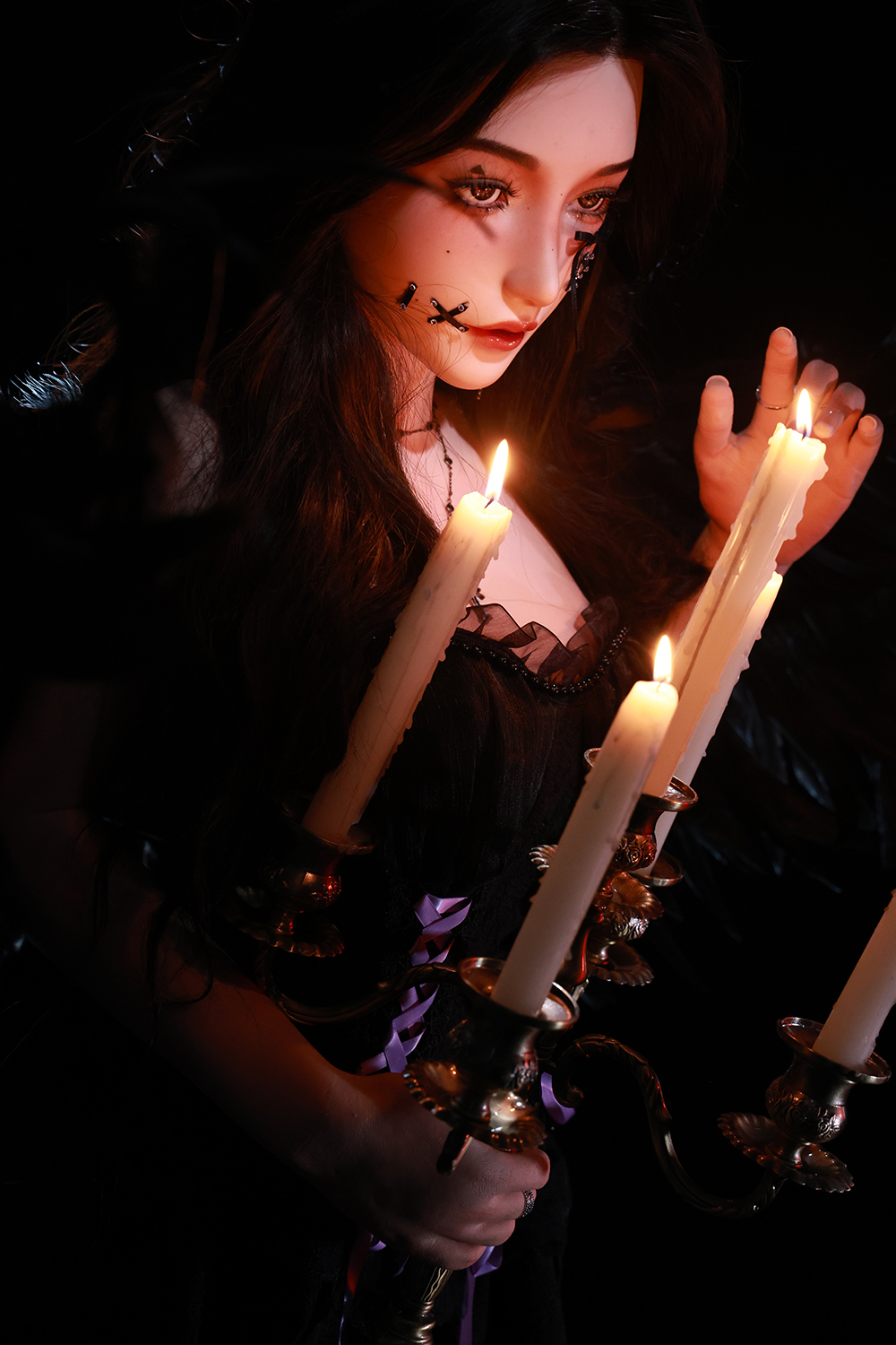 168cm D-Cup Silicone Sex Doll - Rylana | Dark Gothic Style, Realistic Silicone Features