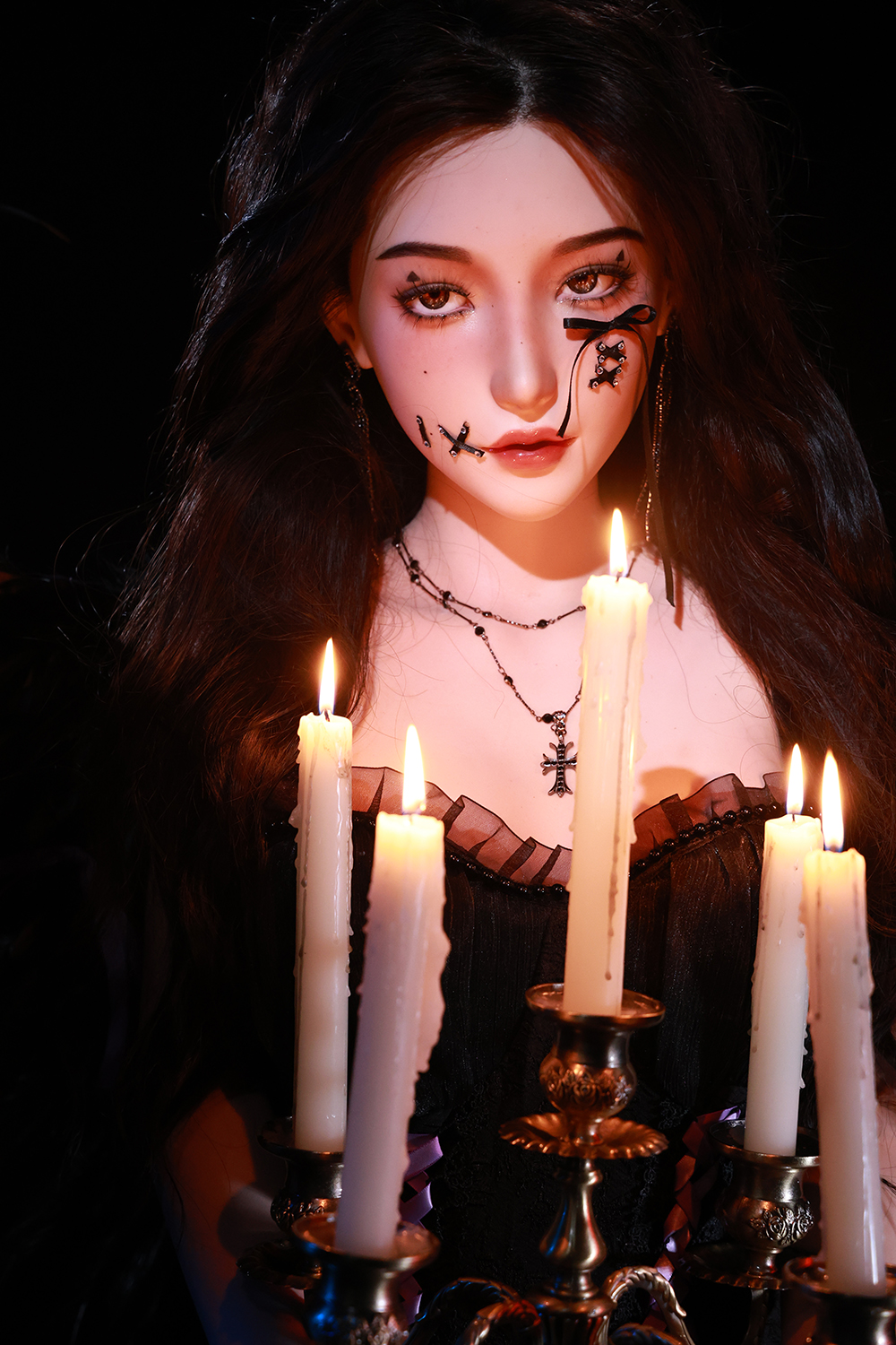 168cm D-Cup Silicone Sex Doll - Rylana | Dark Gothic Style, Realistic Silicone Features