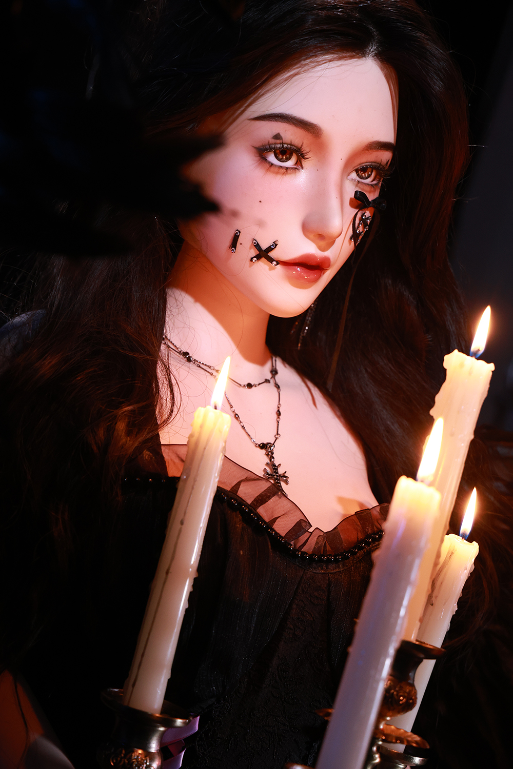 168cm D-Cup Silicone Sex Doll - Rylana | Dark Gothic Style, Realistic Silicone Features