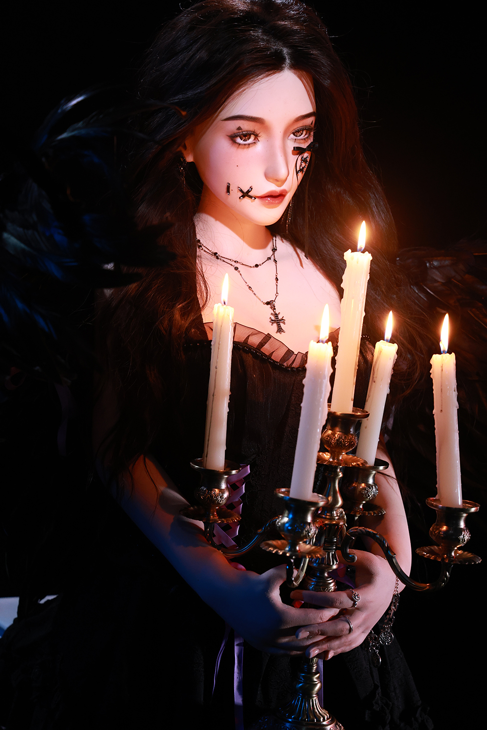 168cm D-Cup Silicone Sex Doll - Rylana | Dark Gothic Style, Realistic Silicone Features