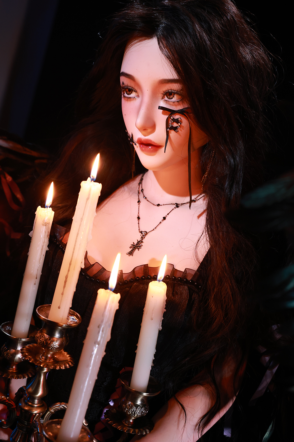 168cm D-Cup Silicone Sex Doll - Rylana | Dark Gothic Style, Realistic Silicone Features