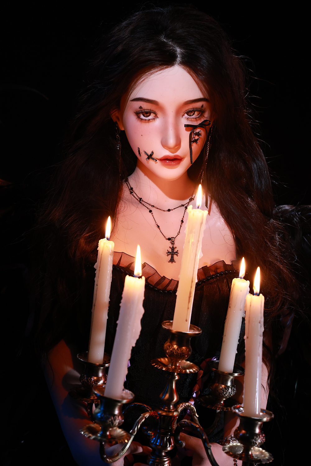 168cm D-Cup Silicone Sex Doll - Rylana | Dark Gothic Style, Realistic Silicone Features